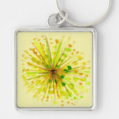 黄花タンポポ水彩の花 キーホルダー (正面)
