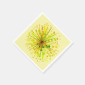 黄花タンポポ水彩の花 スタンダードカクテルナプキン (角)