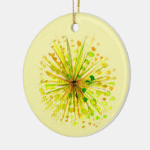 黄花タンポポ水彩の花 セラミックオーナメント (左)