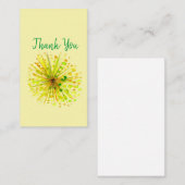 黄花タンポポ水彩の花 ノートカード (正面/裏面)