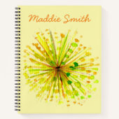 黄花タンポポ水彩の花 ノートブック (正面)