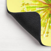 黄花タンポポ水彩の花 マウスパッド (コーナー)