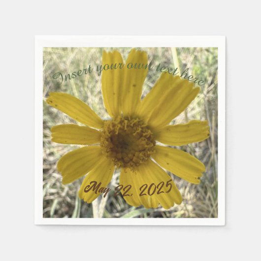 黄花デザイン スタンダードカクテルナプキン (正面)