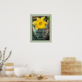 黄花水仙～詩編121:7,8 ポスター (キッチン)