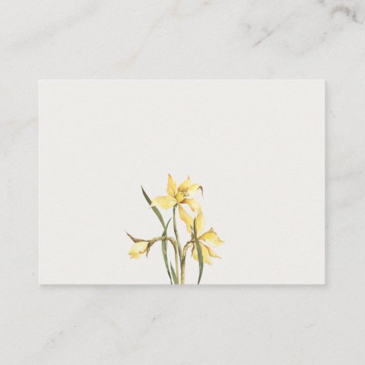 黄花水彩結婚の願い井戸 エンクロージャーカード (裏面)