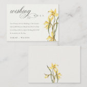 黄花水彩結婚の願い井戸 エンクロージャーカード (正面/裏面)