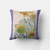 黄花水彩花フローラクッション クッション (裏面)