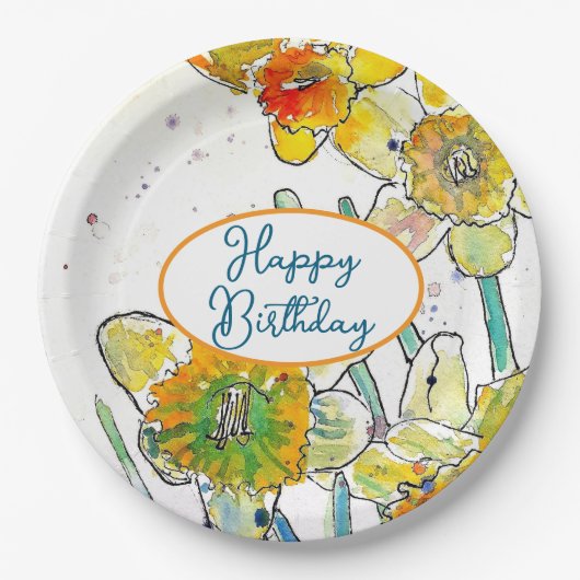 黄花水彩 ペーパープレート (正面)