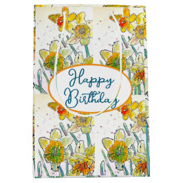 黄花水彩 ミディアムペーパーバッグ