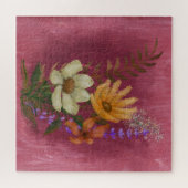 黄花油彩画 ジグソーパズル (横)