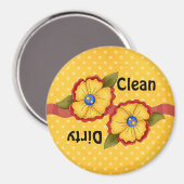 黄花清浄ダーティ食洗機磁石 マグネット (正面/裏面)