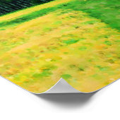 黄花畑パイン絵画自然 ポスター (角)