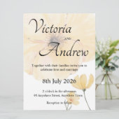 黄花結婚式招待状 (スタンド正面)