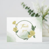 黄花緑リース サンキューカード (スタンド正面)