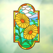 黄花青空ステンドガフェイクラス ウィンドウサイン (シート3)