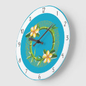 黄花 ラージ壁時計 (傾斜)