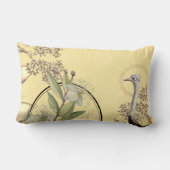 黄芸術的植物性フローラデザイン ランバークッション (裏面)