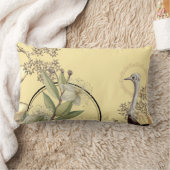 黄芸術的植物性フローラデザイン ランバークッション (ブランケット)