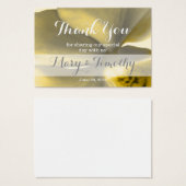 黄芸術的色の花 – ありがとう (正面&裏面)