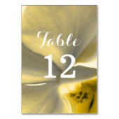 黄芸術的色の花 – 結婚s テーブルナンバー (裏面)