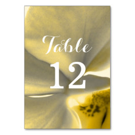 黄芸術的色の花 – 結婚s テーブルナンバー
