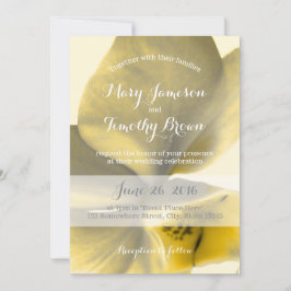 黄芸術的色の花 – 結婚s 招待状