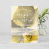 黄芸術的色の花 – 結婚s 招待状 (スタンド正面)