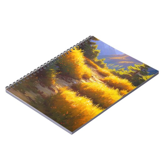 黄草の丘の上の道の美しい ノートブック (左側)