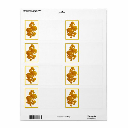 黄菊 ラベル (フルシート)