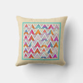 黄葉のシブロンの黄褐色/ミントスロー枕 クッション (裏面)