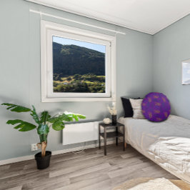 黄葉緑模様 ラウンドクッション