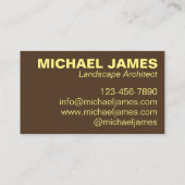 黄葉色の木秋紅葉自然 名刺 (裏面)