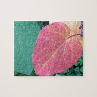 黄葉赤緑のハート- ジグソーパズル