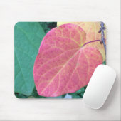 黄葉赤緑のハート- マウスパッド (マウス)