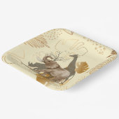 黄葉金ゴールド、象、キリン紙プレート ペーパープレート (傾斜あり)