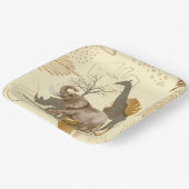 黄葉金ゴールド、象、キリン紙プレート ペーパープレート (傾斜あり)