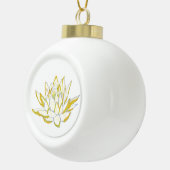 黄蓮の花の植物性の休日のアクセント セラミックボールオーナメント (右)