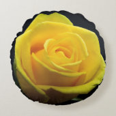 黄薔薇の丸い枕 ラウンドクッション (正面)