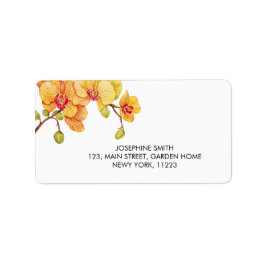 黄蘭の花の住所 ラベル