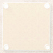 黄装飾曼荼羅の幾何学模様 ガラスコースター (裏面)