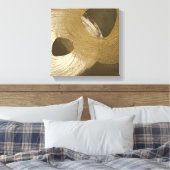 黄褐色と暗褐色の円形の砂嵐 キャンバスプリント (インサイチュ (寝室))