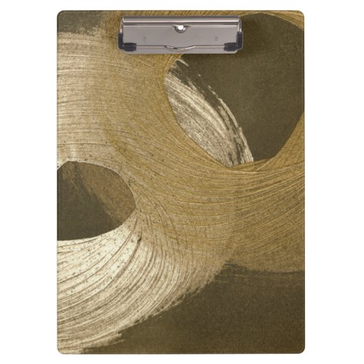 黄褐色と暗褐色の円形の砂嵐 クリップボード (正面)
