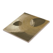 黄褐色と暗褐色の円形の砂嵐 タイル (側面)