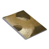 黄褐色と暗褐色の円形の砂嵐 ノートブック (右側)