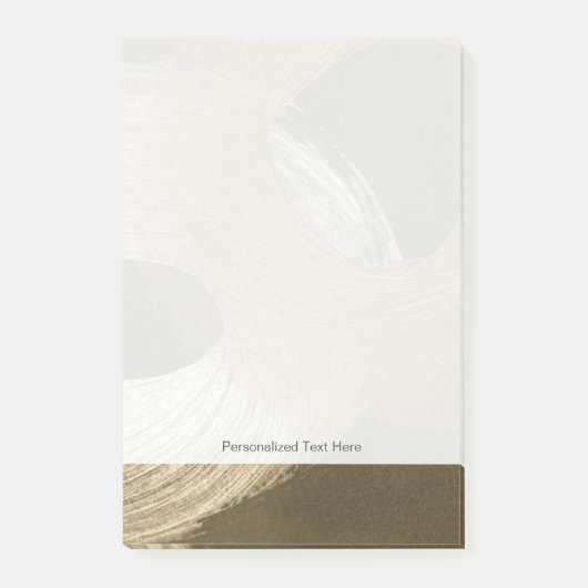 黄褐色と暗褐色の円形の砂嵐 ポストイット (正面)