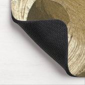 黄褐色と暗褐色の円形の砂嵐 マウスパッド (コーナー)