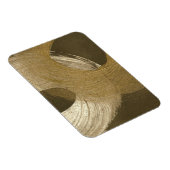 黄褐色と暗褐色の円形の砂嵐 マグネット (右側)