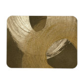 黄褐色と暗褐色の円形の砂嵐 マグネット (横)