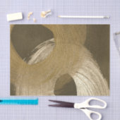 黄褐色と暗褐色の円形の砂嵐 薄葉紙 (クラフト)