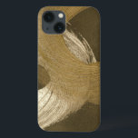黄褐色と暗褐色の円形の砂嵐 iPhone 13ケース<br><div class="desc">このMegan Meagherの作品には多くの絵画動きが見られる。色の渦巻きは、キャンバスを横切る円形の砂嵐のように見える。これを壁に貼れ！</div>